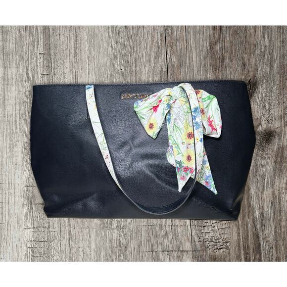 Betsey Johnson Handbags - Betsey Johnson black tote‎ with scarf